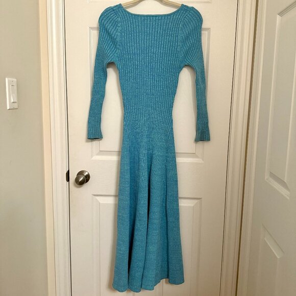 Anna Quan Blue Knit Midi “Paige” Dress - Picture 8 of 10